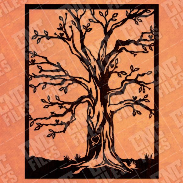 Tree love design files - EPS AI SVG DXF CDR