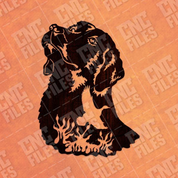 Engraving Dog Vector Design file - EPS AI SVG DXF CDR