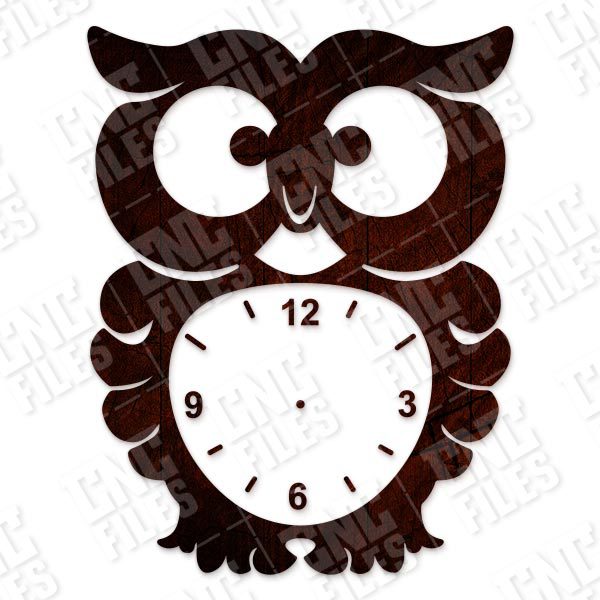 Owl Wall Clock Design file - DXF SVG EPS AI CDR