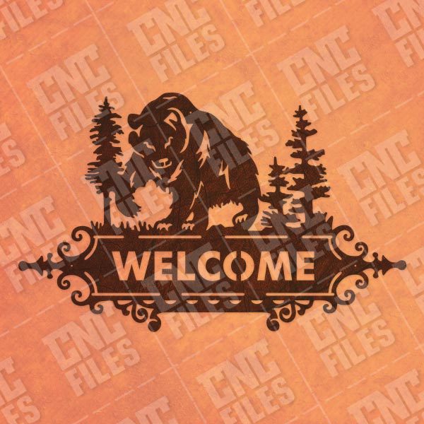 Welcome bear design files - SVG DXF EPS AI CDR