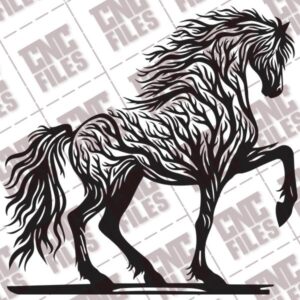 Tree Horse DXF File
