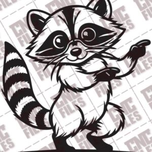 Dancing Raccoon DXF File