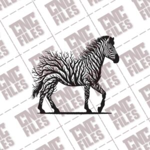 Tree Zebra DXF File for CNC Machines