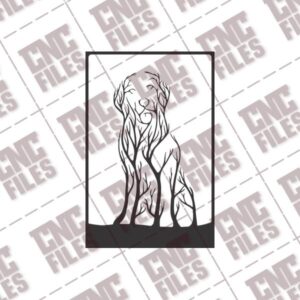 Golden Retriever DXF File for CNC Cutting