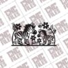 Zebra Flowers Decoration for Kids DXF File